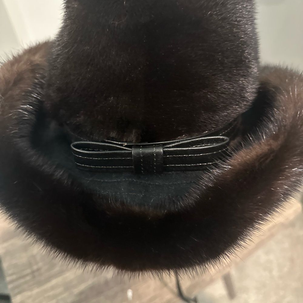 Marshall Dark Brown Fur Hat with Black Bow